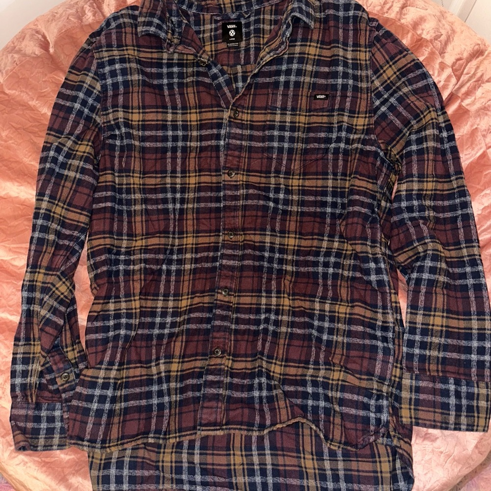Vans Multicolor Plaid Casual Button Down Shirt